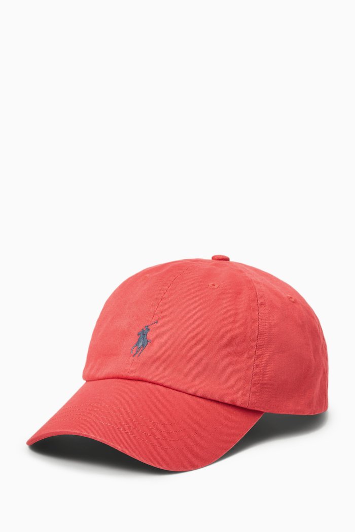 

Logo Baseball Cap in Cotton, Red