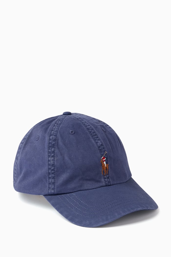 

Logo Baseball Cap in Cotton, Blue