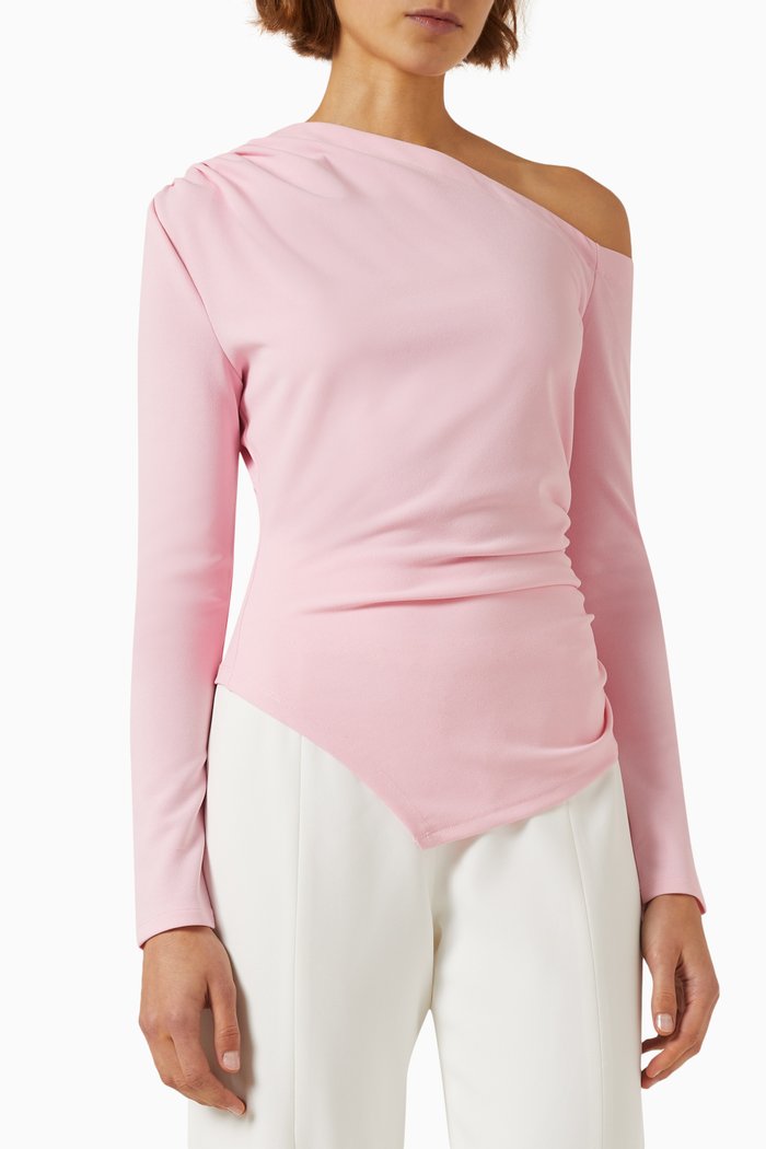 

Musical One-shoulder Top, Pink