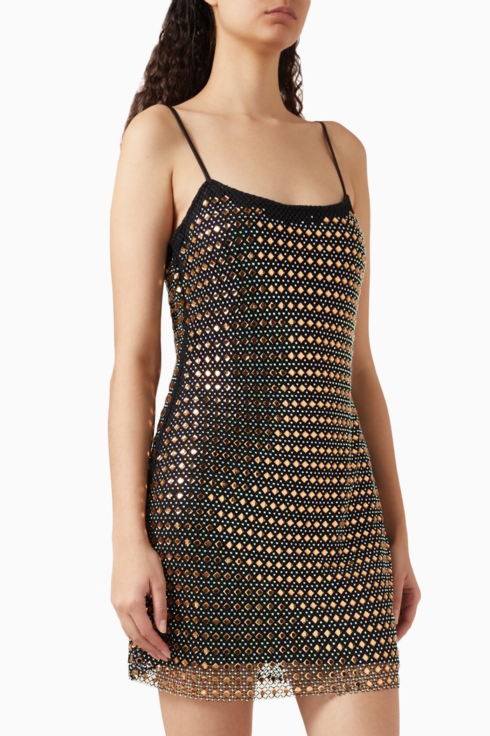 

Virginia Chainmail Mini Dress, Black