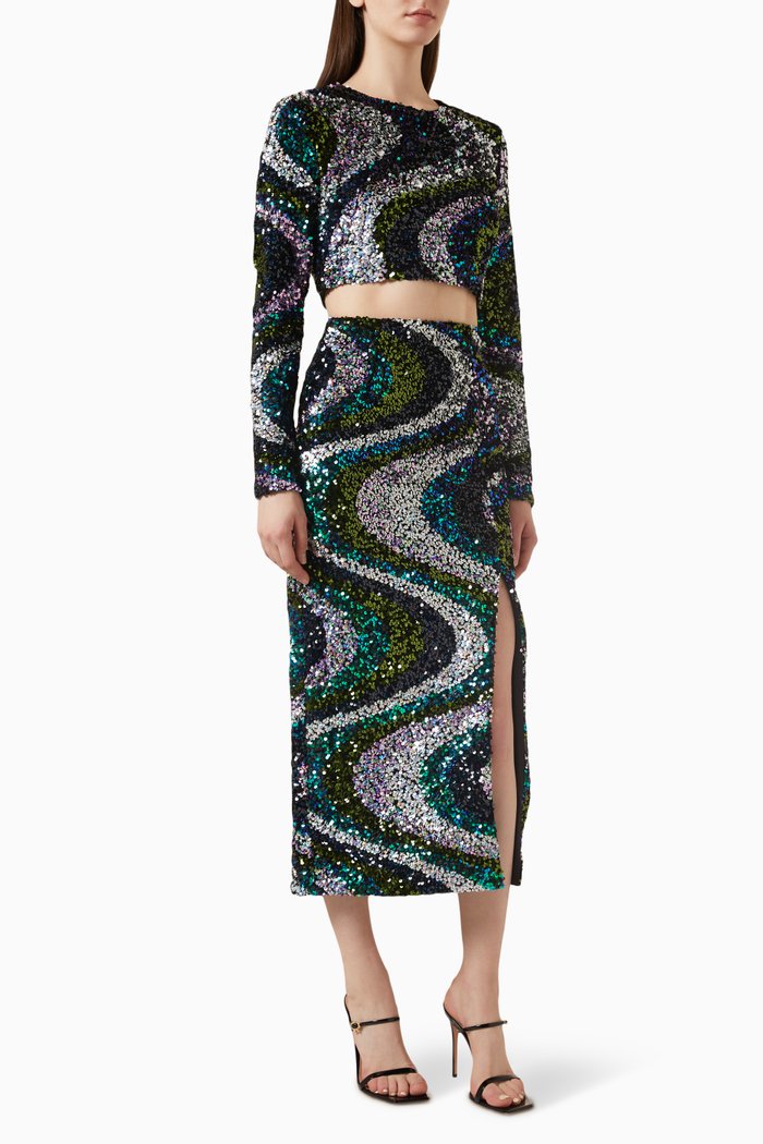 

Frances Top & Skirt Set in Sequin, Multicolour