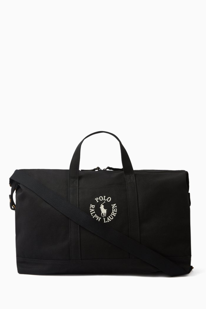 

Logo-embroidered Duffle Bag in Canvas, Black