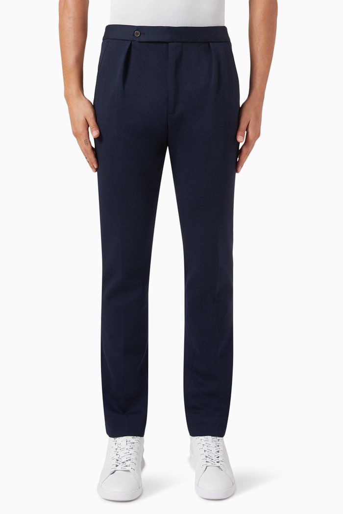 

Straight Pants in Cotton, Blue