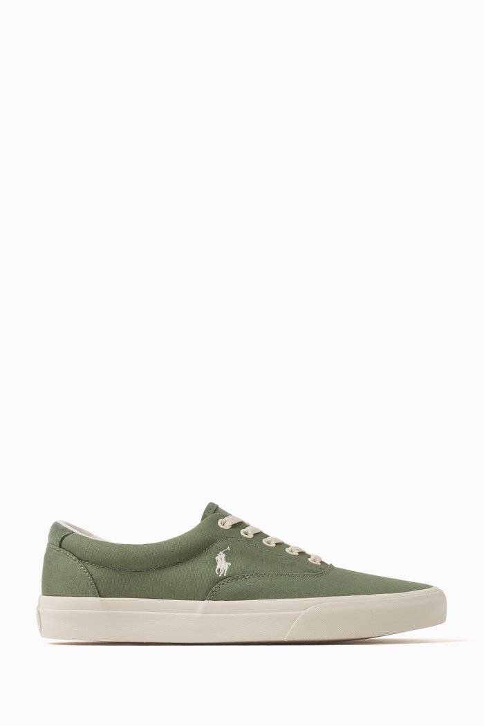 

Keaton Pony Low-top Sneakers in Canvas, Green