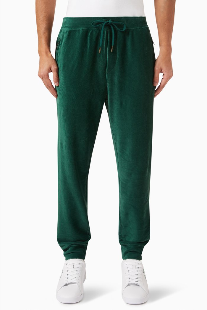 

Logo Jogger Pants in Corduroy Knit, Green