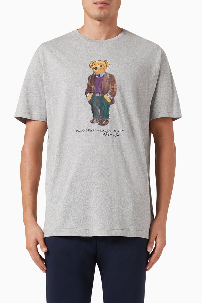 Polo Bear T-shirt in Cotton Jersey, Grey