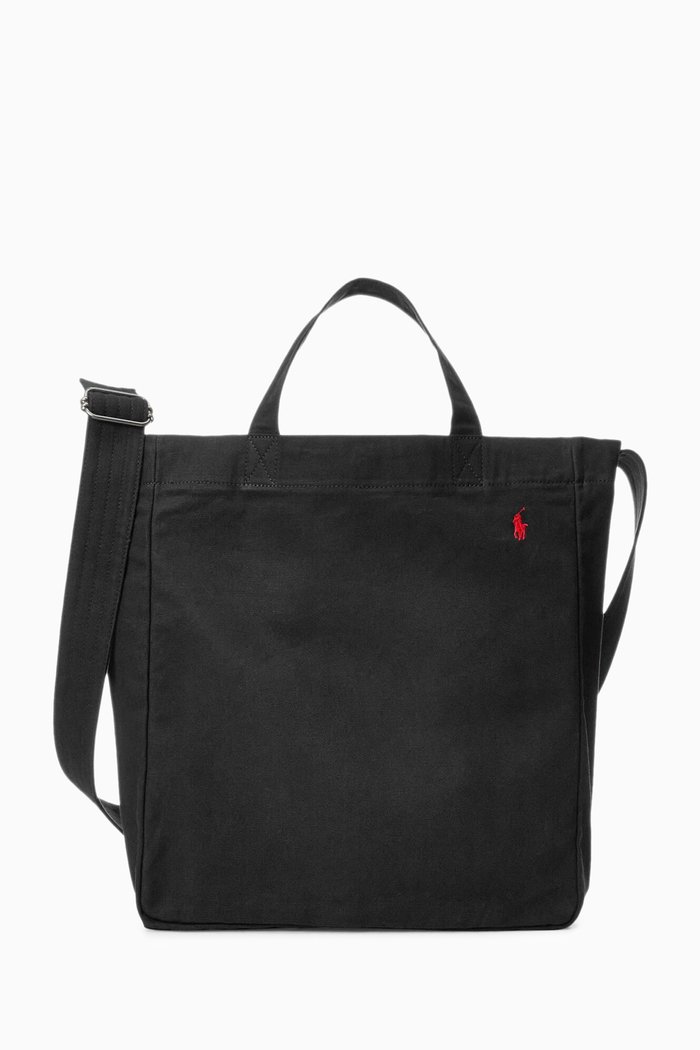 

Shopper Tote Bag in Canvas, Black