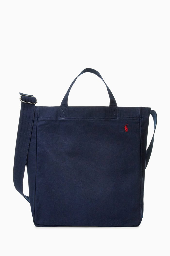 

Shopper Tote Bag in Canvas, Blue