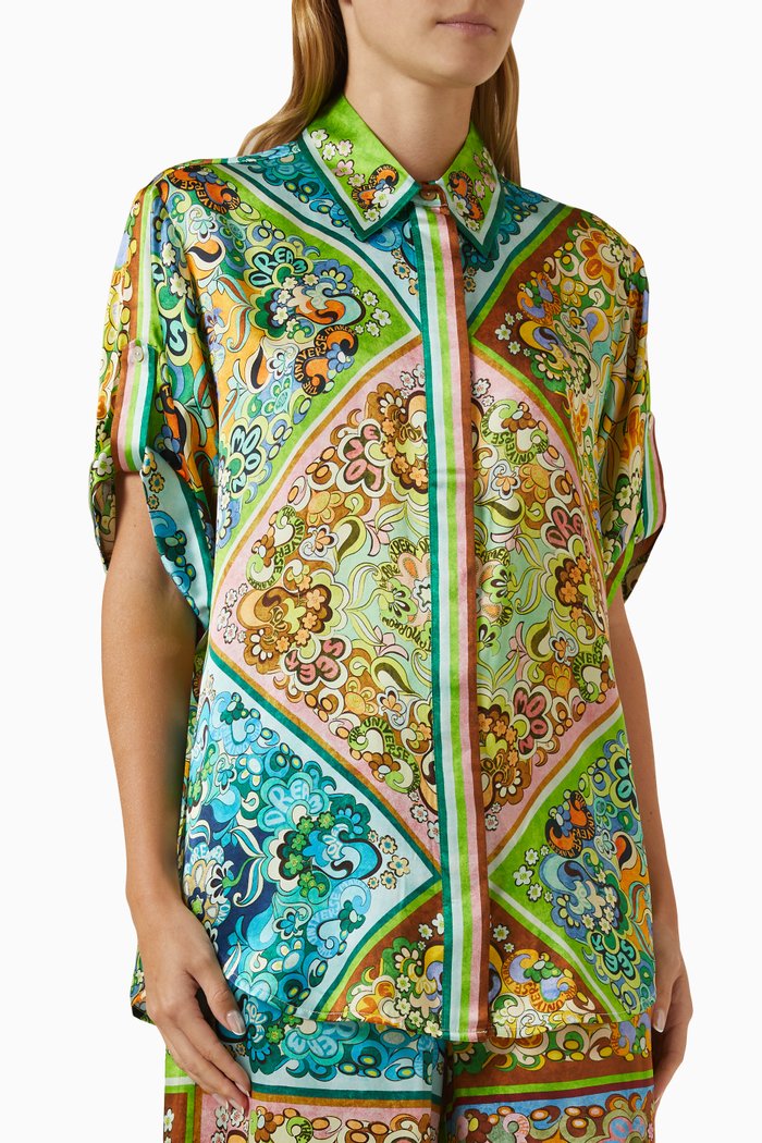 

Dreamer Shirt in Silk Satin, Multicolour