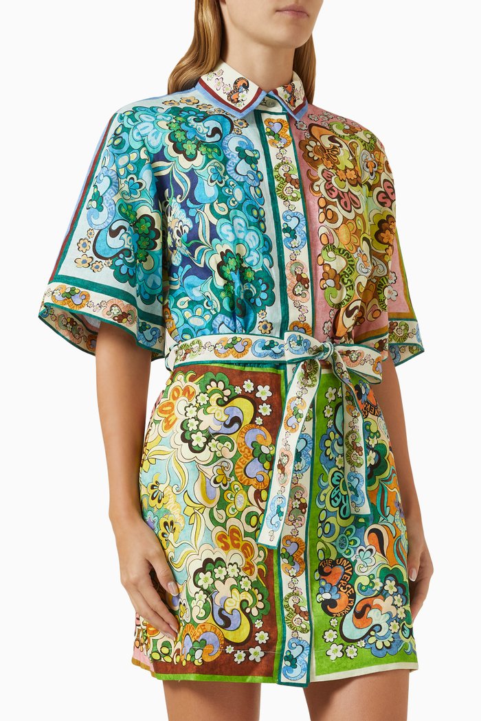 

Dreamer Mini Dress in Cotton, Multicolour