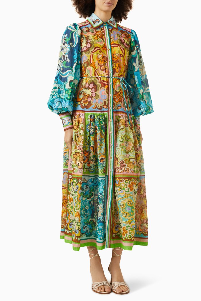 

Dreamer Shirtdress in Ramie Fabric, Multicolour