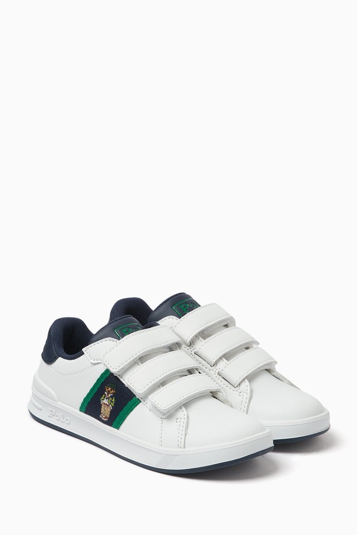

Child Heritage Court II Bear Sneakers in Faux Leather, White