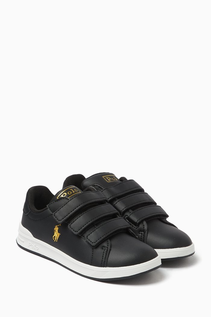 

Toddler Heritage Court II Sneakers in Faux Leather, Black