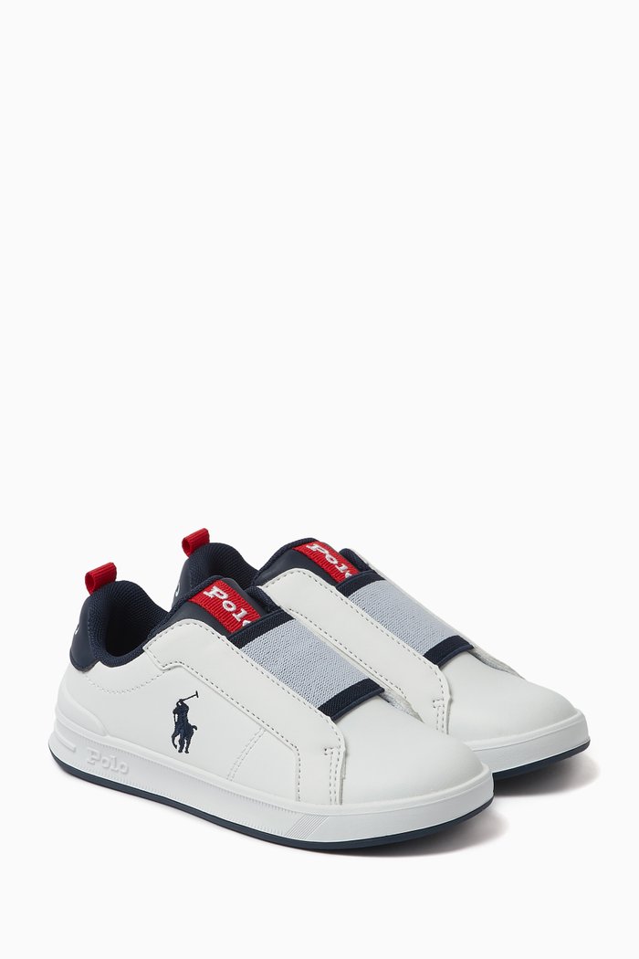 

Child Heritage Court II Slip On Sneakers in Faux Leather, White