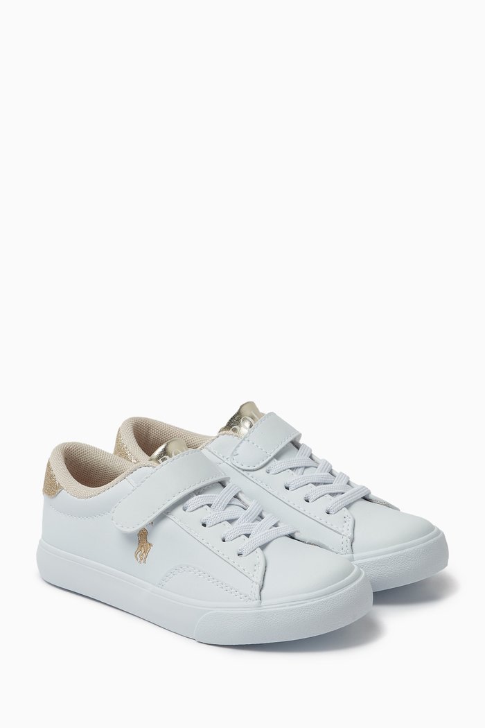 

Junior Theron V Sneakers in Faux Leather, White