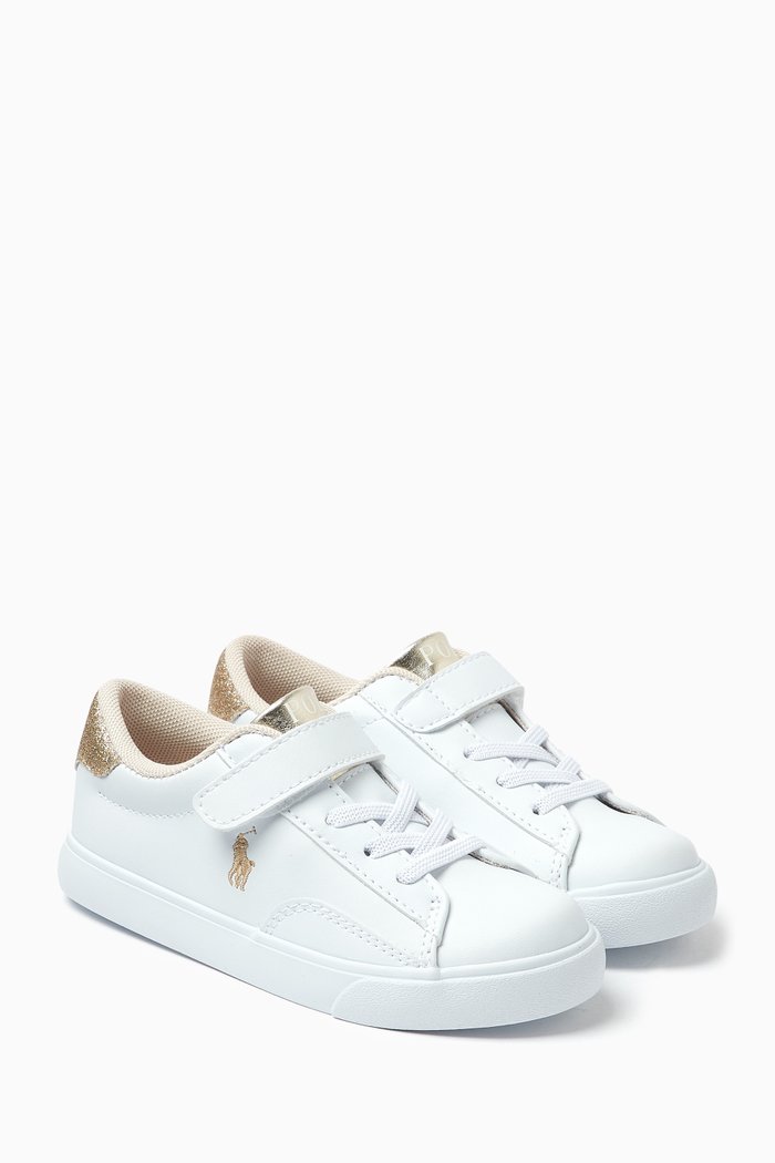 

Junior Theron V Sneakers in Faux Leather, White