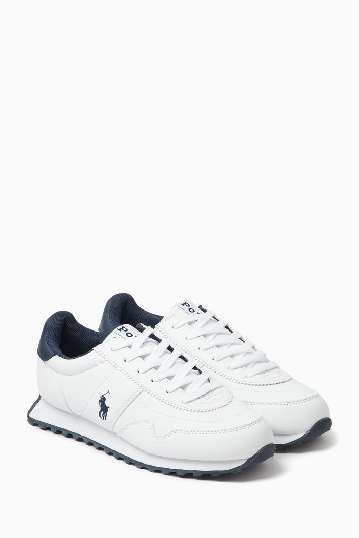 

Junior Train 89 Sneakers in Faux Leather, White