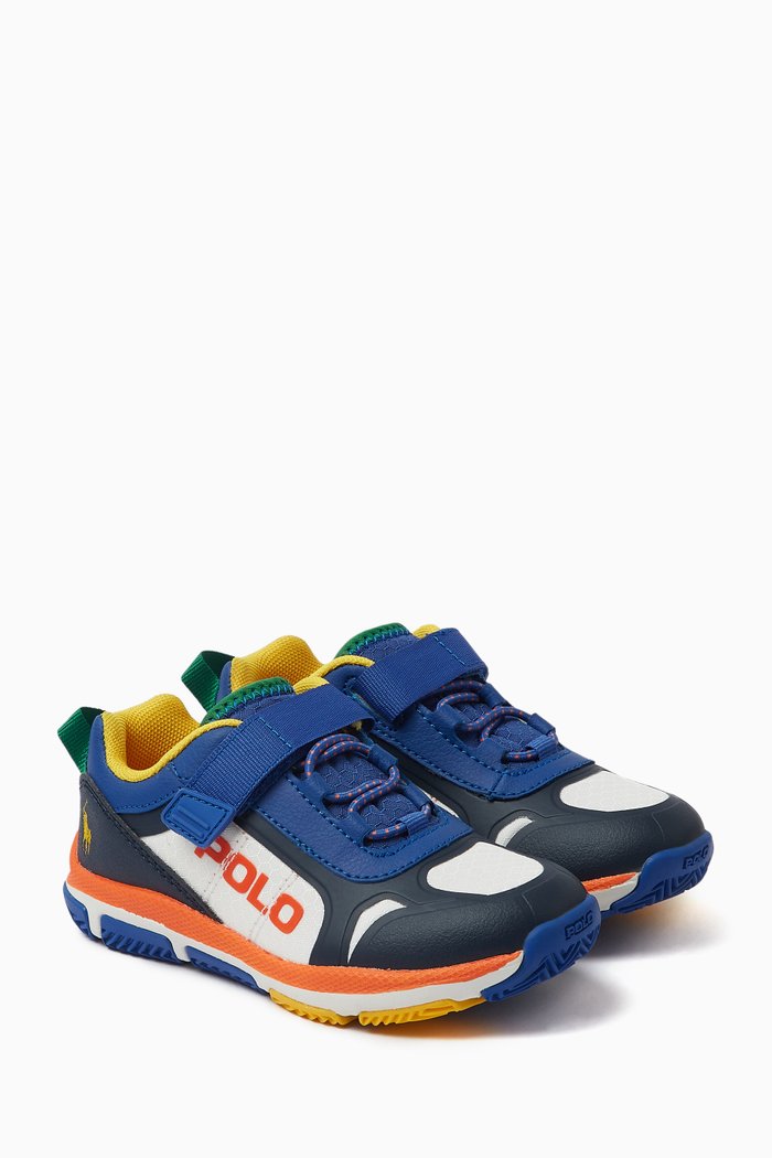 

Toddler Sport Tech Racer Sneakers in Faux Leather and Mesh, Multicolour
