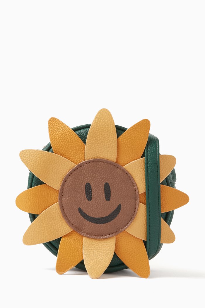 

Sunflower Crossbody Bag in Leather, Yellow