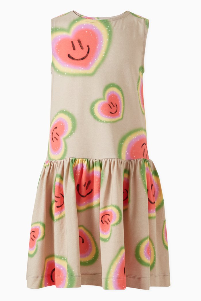 

Candace Heart Smiles Face-print Dress in Organic-cotton, Neutral