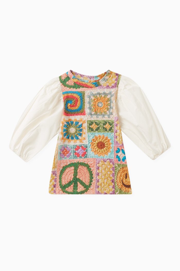 

Rica Crochet-vibe Top in Cotton, Multicolour