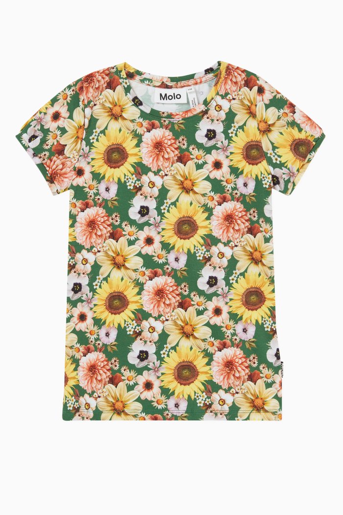 

Rimona Floral-print T-shirt in Organic-cotton, Multicolour