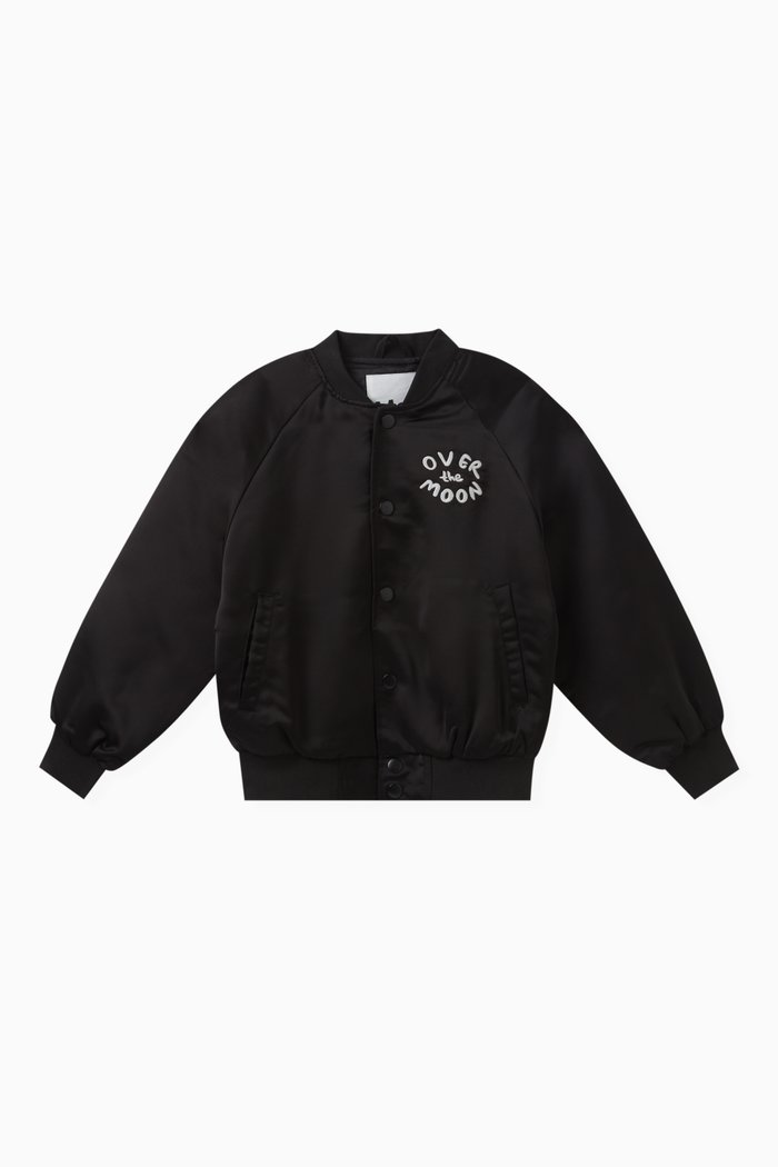

Logo-embroidered Baseball Jacket in Polyester, Black
