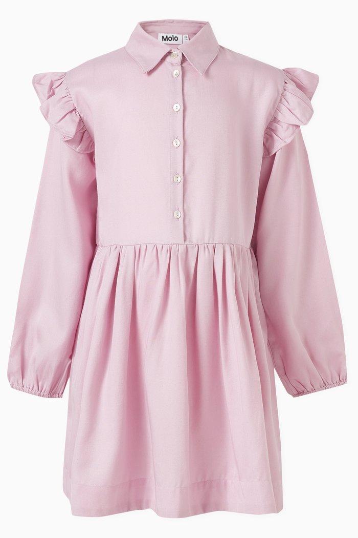 

Cirissa Ruffle Dress in Viscose, Purple