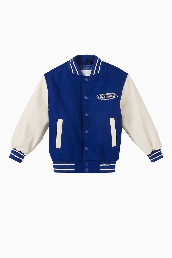 

Hani Baseball Jacket in Wool-Blend, Blue