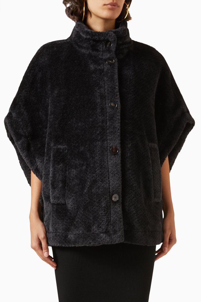 

Alcano Fluffy Cape, Black
