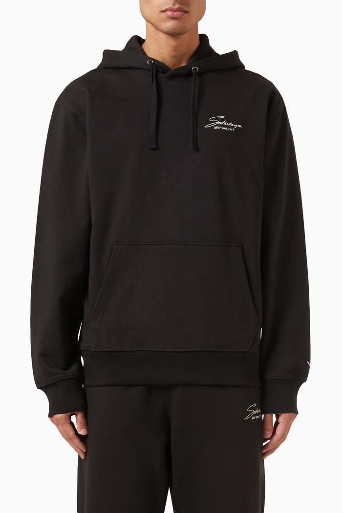 

Ditch Signature Hoodie in Loopback-terry, Black