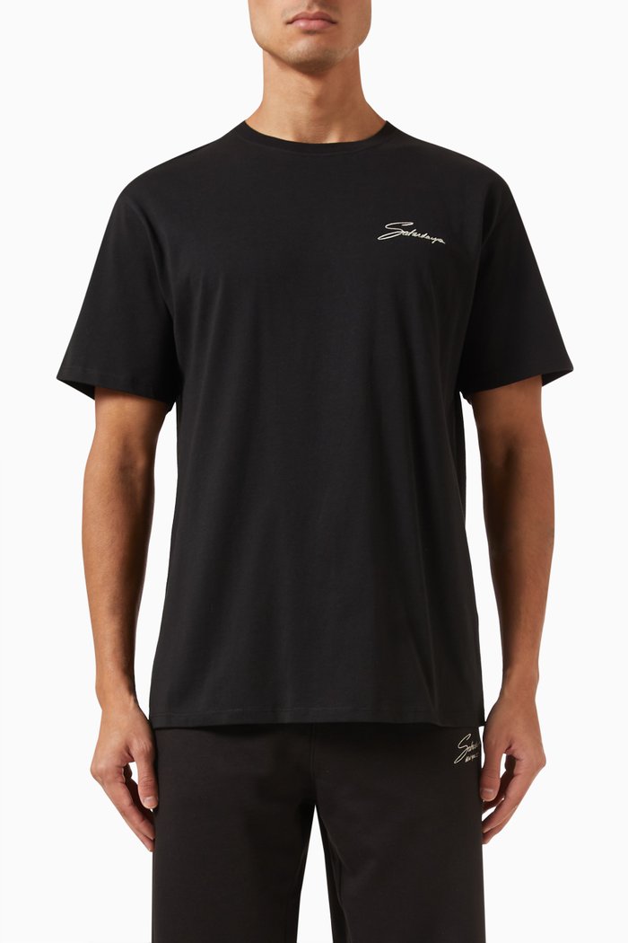 

Signature Standard T-shirt in Cotton-jersey, Black