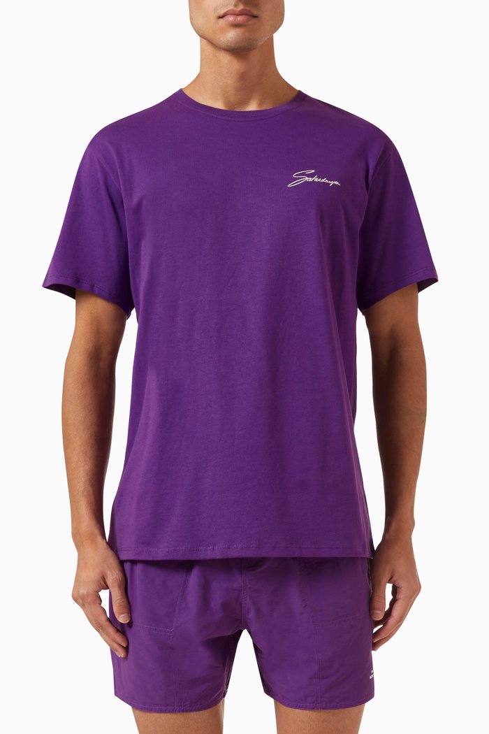 

Signature Standard T-shirt in Cotton-jersey, Purple