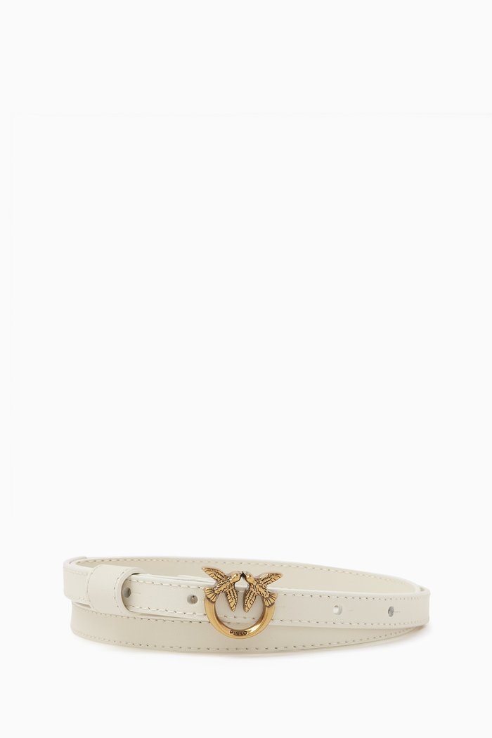 

Love Berry H1 Belt in Leather, White
