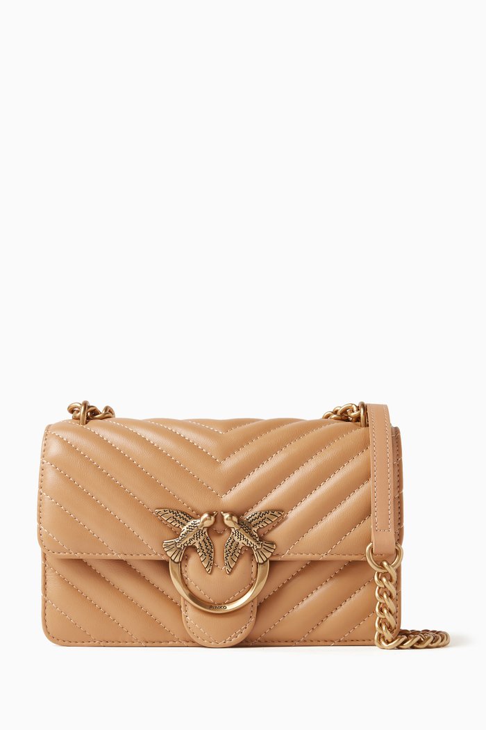 

Mini Love Icon Crossbody Bag in Quilted Leather, Multicolour