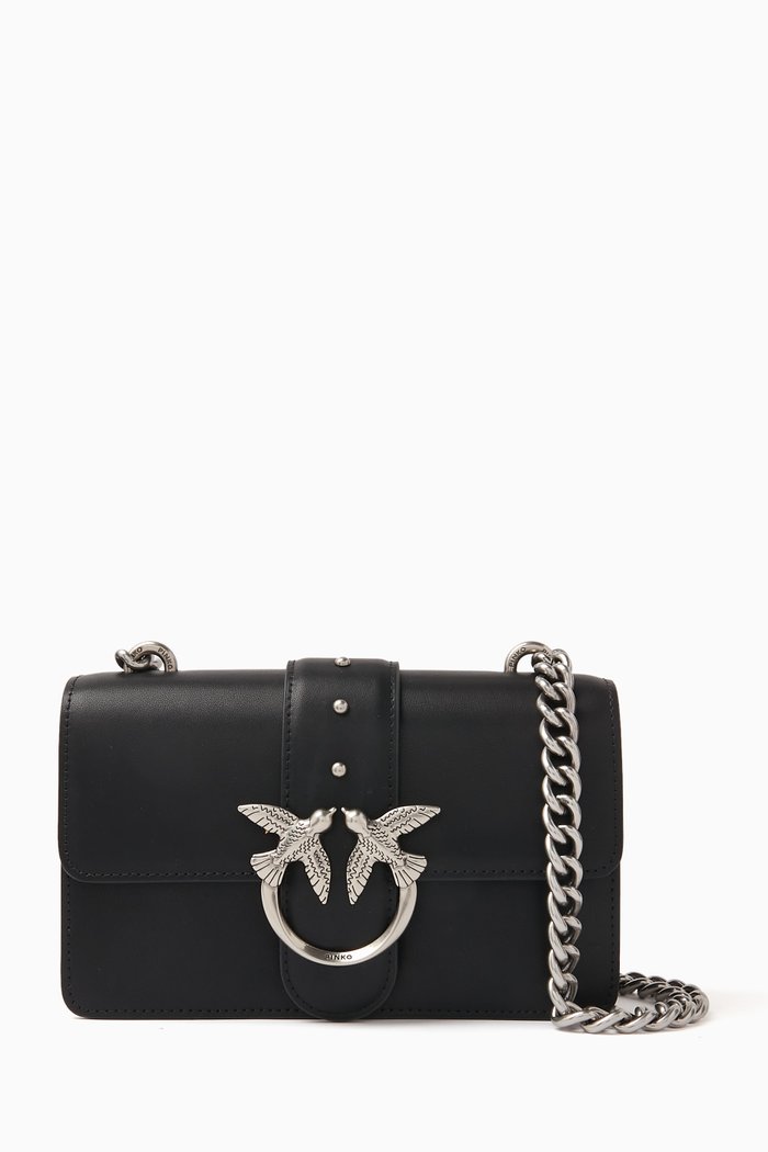 

Mini Love Icon Wallet Bag in Smooth Leather, Black