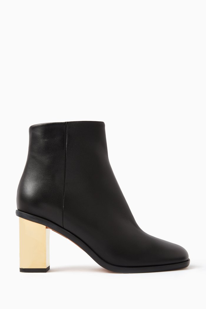 

Rebecca Ankle Boots in Smooth Lambskin, Black