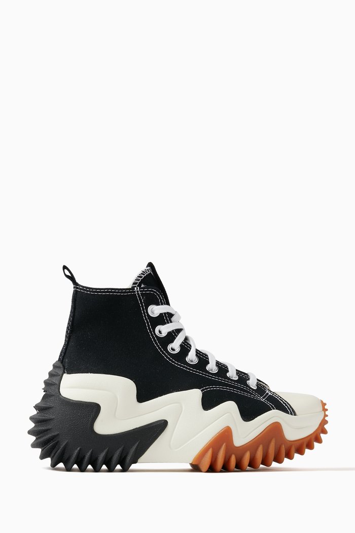 

Run Star Motion High-Top Sneakers in Canvas, Black