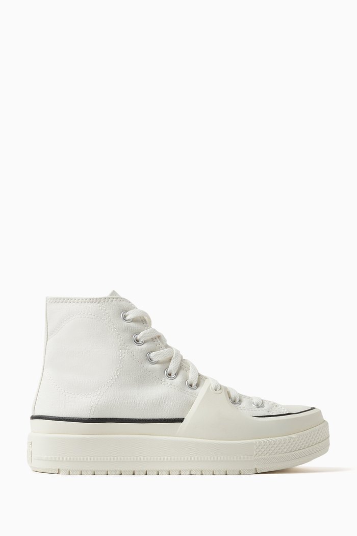 

Chuck Taylor All-star Construct High-top Sneakers in Canvas, White