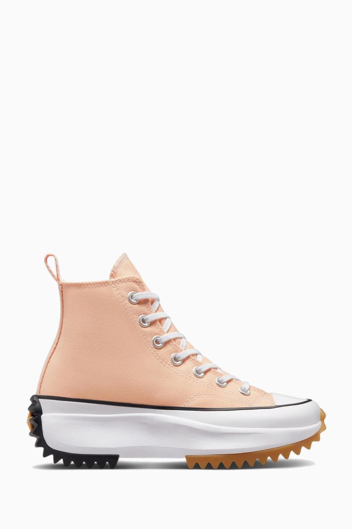 Run Star Hike High-top Sneakers in Canvas, Pink