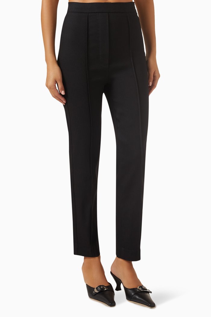 

Tara Pants in Stretch Cotton-blend, Black