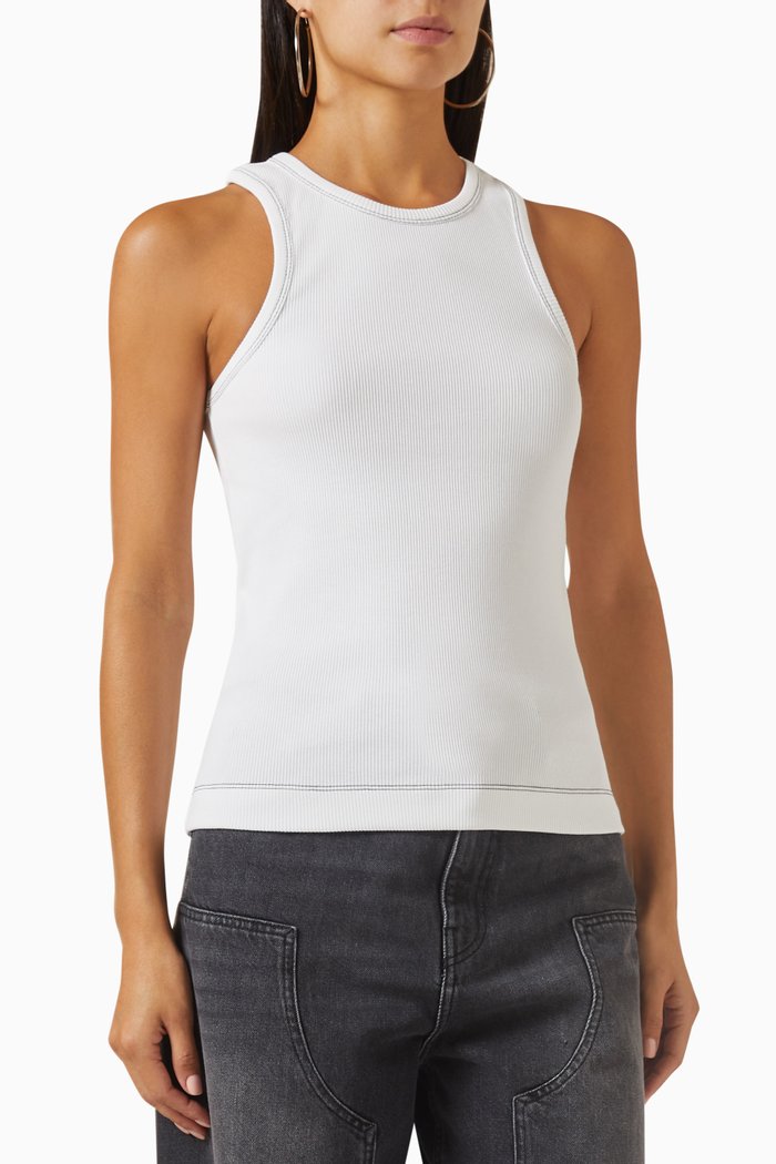 

Alisson Tank Top in Cotton-jersey, White
