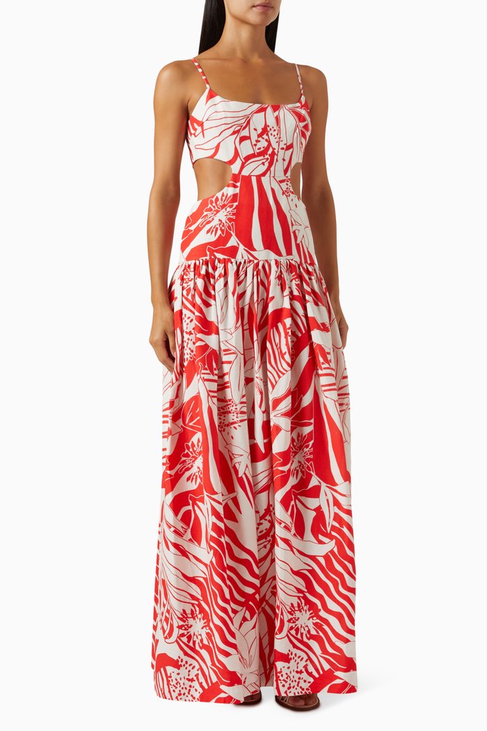 

Airelles Cut Out Maxi Dress, Red