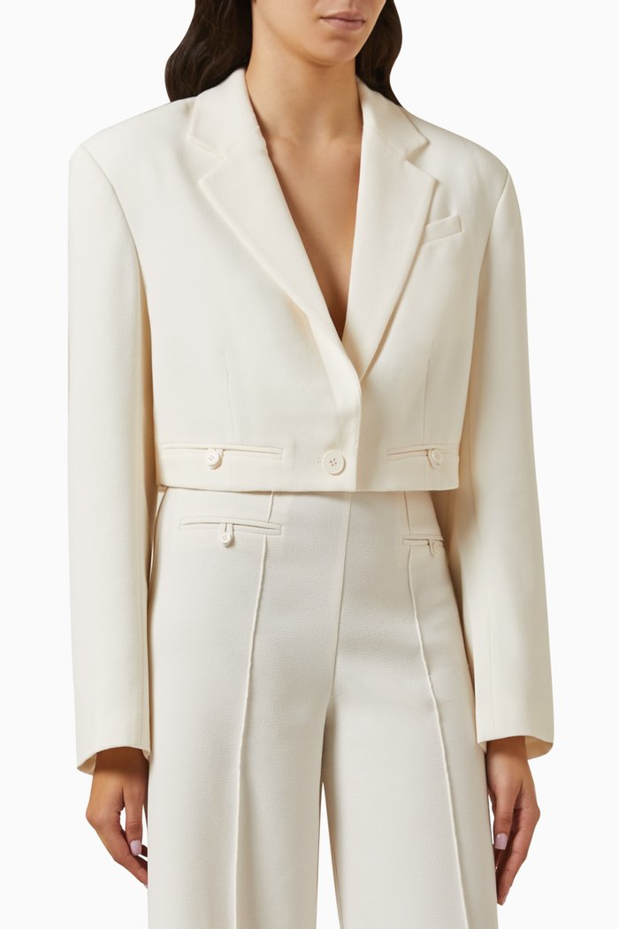 

Amura Crop Blazer, Neutral