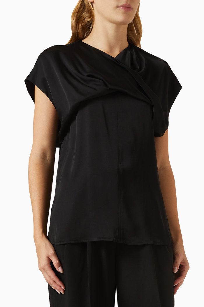 

Fleur Top in Viscose, Black