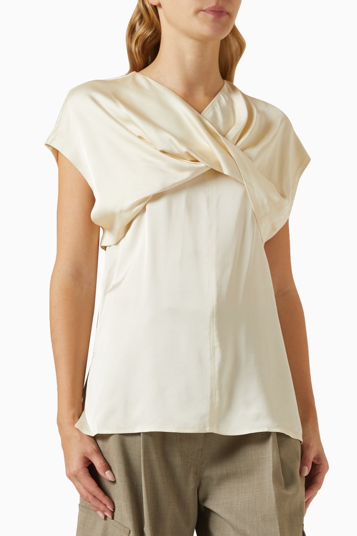 

Fleur Top in Viscose, Neutral