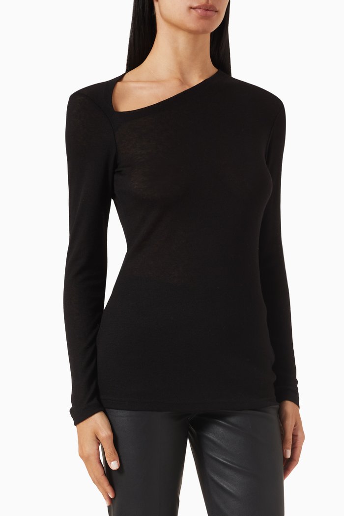 

Murray Jumper in Cotton-Wool Knit, Black