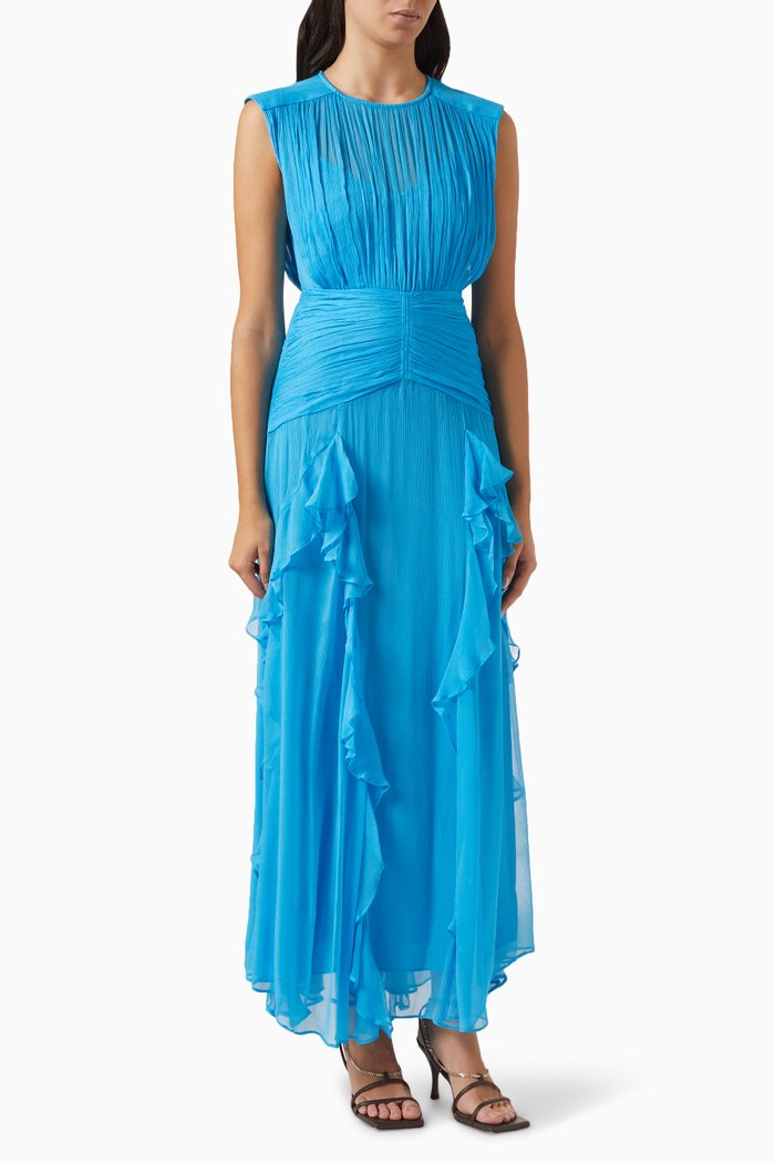 

Margot Maxi Dress in Chifon, Blue