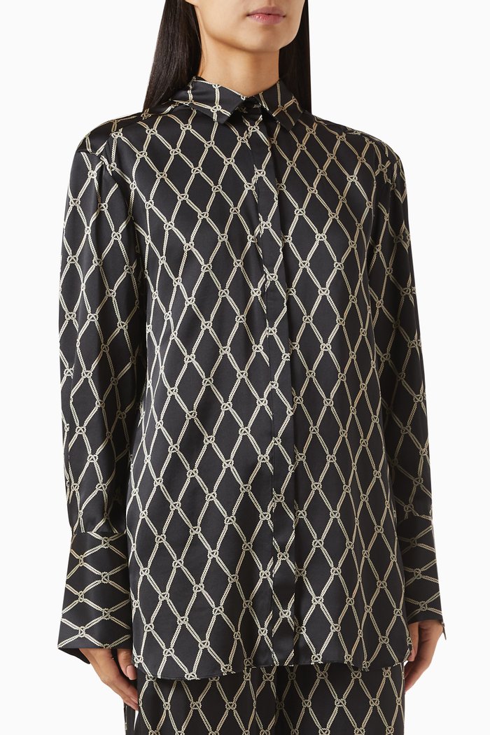 

Relaxed Shirt in Silk, Black