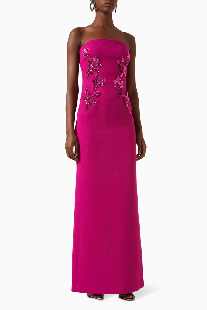 

Venetia Gown in Crêpe, Pink